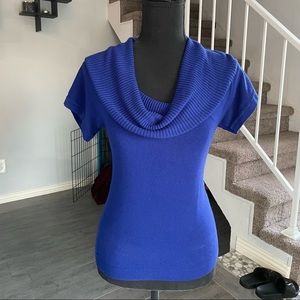 Bright blue sweater